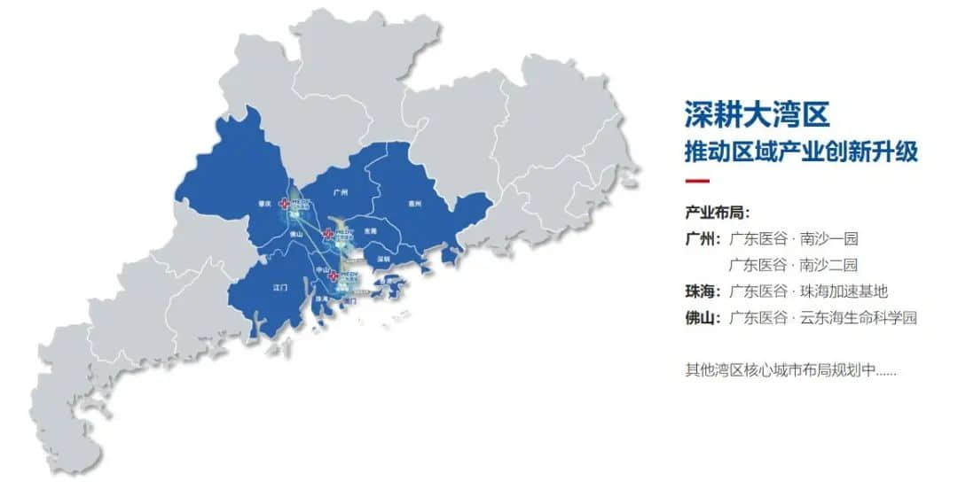 (广东医谷园区分布图)