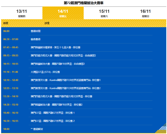 百利好车队强势出征，第72届澳门格兰披治大赛车震撼启幕！