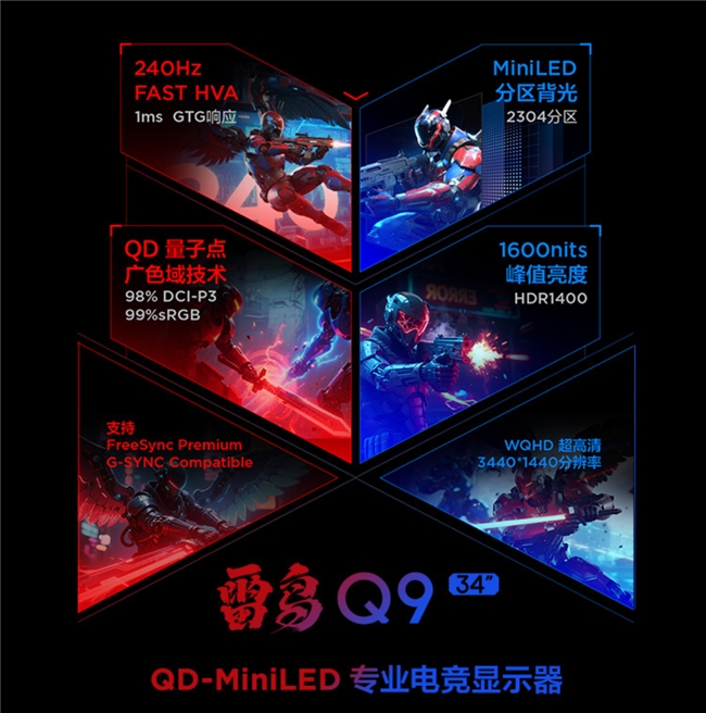 雷鸟34Q9：多分区控光技术里程碑